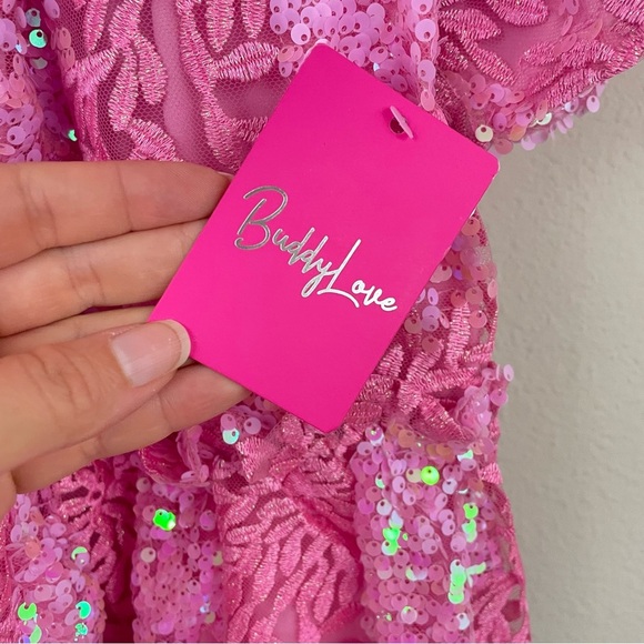 NWT BUDDY LOVE LAKIN SWING SEQUINED LACE MINI DRESS - BONITA SIZE SMALL - Picture 11 of 16